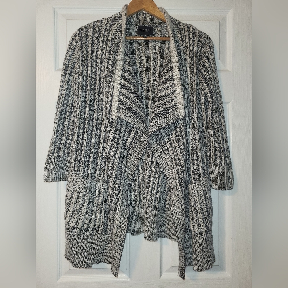 Thakoon for Design Nation Woven Cardigan Sweater Cropped Sleeve Size X Small‎ - Picture 2 of 8